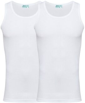 JBS 2 stuks Organic Cotton Singlet * Actie * Zwart,Wit - Small,Medium,Large,X-Large,XX-Large,3XL