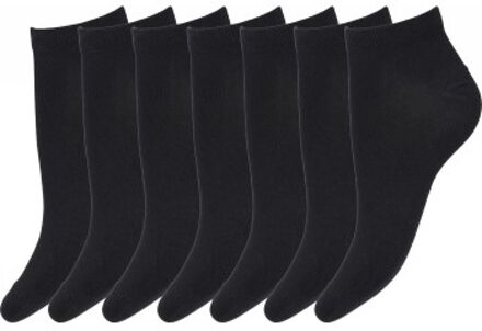 JBS 7 stuks Bamboo Anklet Socks Zwart,Wit - Maat 37/40,Maat 40/44,Maat 45/48
