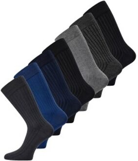 JBS 7 stuks Bamboo Rib Socks Versch.kleure/Patroon - Maat 37/40,Maat 41/45,Maat 45/48
