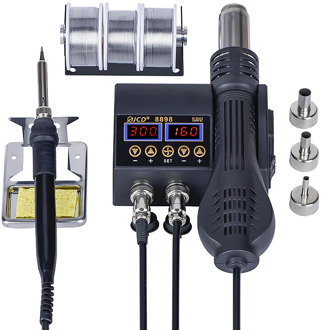 JCD 2 in 1 8898 Soldering Station 750W LCD Display Rework Welding Station for Cell-phone BGA SMD PCB IC Repair Solder Tools Tin