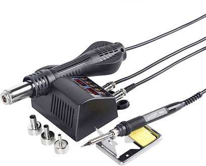JCD 2 In 1 Hot Air Gun With Soldering Iron Professional Welding Tool For Cell-phone BGA SMD PCB IC Home DIY Small Repair Solder