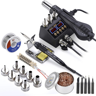 JCD 2in1 Double Switch Control Soldering station LCD Digital Display BGA SMD Soldering Rework Station Welding Repair Tools 8898