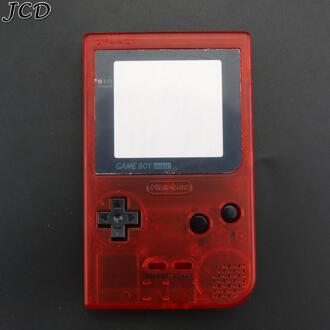 Jcd Lichtgevende Volledige Set Behuizing Shell Cover Case W/Rubber Pad En Schroevendraaier Voor Gameboy Pocket Gbp Shell Knoppen doorzichtig rood