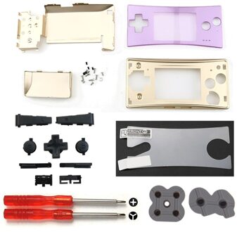 Jcd Metalen Behuizing Shell Case Voor Gameboy Micro Gbm Console Front Back Cover W/ L R Een B D-Pad Volledige Set Knop Schroef Tool