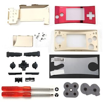 Jcd Metalen Behuizing Shell Case Voor Gameboy Micro Gbm Console Front Back Cover W/ L R Een B D-Pad Volledige Set Knop Schroef Tool