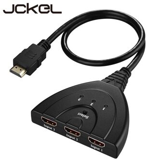JCKEL Mini 3 Port HDMI Splitter Adapter Kabel 1.4b 4K * 2K 1080P Switcher HDMI Switch 3 in 1 Out 3x1 Hub Box voor HDTV Xbox PS3 PS4