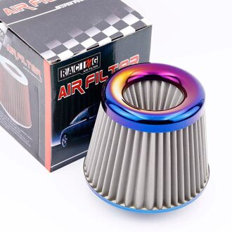 JDM Verbrande Blue 3 "76mm Power Intake High Flow Cold Air Intake Filter Cleaner Racing Car Air Filter