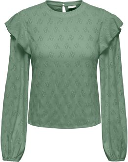 JDY Lollie Life Frill Longsleeve Top Dames - M