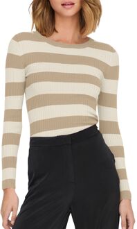 JDY Plum Stripe Knit Sweater Dames - M
