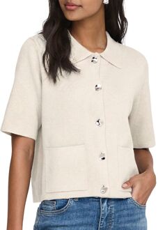 JDY Prime Life 2/4 Collard Knit Cardigan Vest Dames