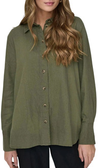 JDY Say L/S Linen Loose Overhemd Dames - XS