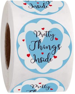 Je Hebt Grote Smaak Stickers Zwarte Achtergrond Goudfolie Visitekaartje Dank U Stickers 500 Stuks Etiketten Stickers 500stk-blauw