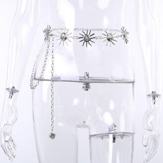 [Je Mijn Secret] Goth Zon Grafische Riem Vrouwen Punk Metalen Ketting Riemen Verstelbare Streetwear Riem Harajuku Party buiten Riem YB-SP20103M