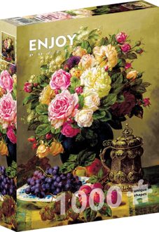 Jean-Baptiste Robie - Still Life with Roses Puzzel (1000 stukjes)