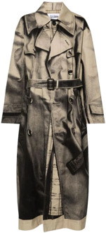 Jean Paul Gaultier Gedrukte Oversized Trenchcoat Jean Paul Gaultier , Yellow , Dames - XS