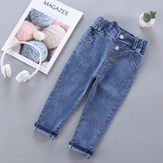 Jeans Meisje Effen Kleur Meisje Jeans Lente Herfst Jeans Voor Kinderen Casual Stijl Kinderkleding 3T