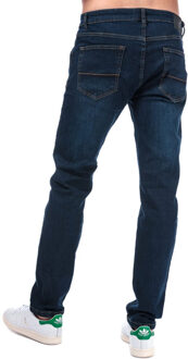 jeans met taps toelopende pasvorm voor heren, denim Blauw - 30W/32L