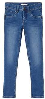 Jeans Nkmsilas Medium Blue Denim Blauw - 92
