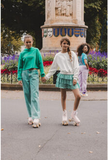 Jeans straight leg voor meisjes in de kleur Groen - 158