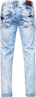 Jeansbroek "RUBEN" Ice Blue Used Lichtblauw - 40W/34L