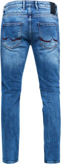 Jeansbroek "TORI" slim fit destroyed denim Blauw - 29W/32L