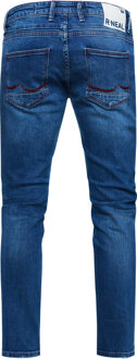Jeansbroek "TORI" slim fit destroyed denim - maat Blauw