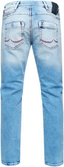 Jeansbroek "TOYAMA" Regular Fit met contrastnaad Lichtblauw - 36W/32L