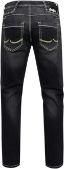 Jeansbroek "TOYAMA" Regular Fit met contrastnaad - maat Zwart