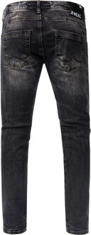 Jeansbroek "YAMATO" slim fit streetwear katoen stretch Donkergrijs