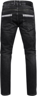 Jeansbroek "YOKOTE" rechte pasvorm stone-washed Zwart - 30W/32L