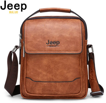JEEP BULUO Brand Handbags Business Men Bag New Fashion Men's Shoulder Bags High Quality Leather Casual Messenger Bag New Style