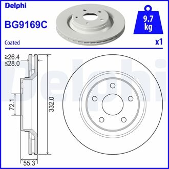 jeep Disque De Frein Peint Unitaire BG9169C