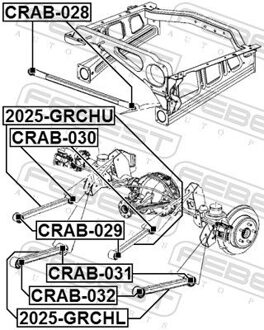 jeep Draagarmrubber CRAB032