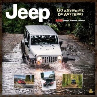 Jeep Official 2025 12 X 24 Inch Monthly Square Wall Calendar Plastic-Free - Browntrout