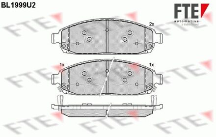jeep Remblokken set BL1999U2