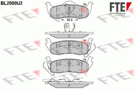 jeep Remblokken set BL2000U2