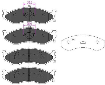 jeep Remblokken set KBP4016