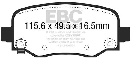 jeep Remblokkenset EBC Ultimax2 DPX3031 DPX3031