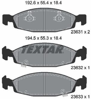 jeep Remblokkenset, schijfrem 2363101