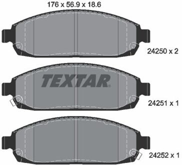 jeep Remblokkenset, schijfrem 2425001