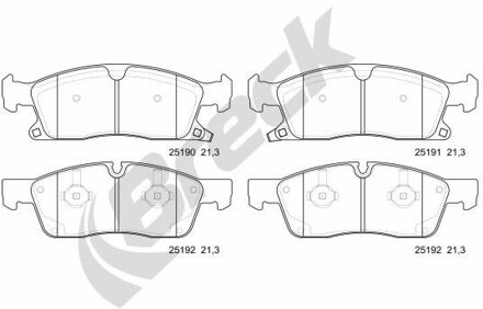jeep Remblokkenset, schijfrem 251900055100