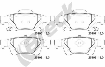 jeep Remblokkenset, schijfrem 251960055400