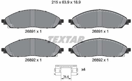 jeep Remblokkenset, schijfrem 2689101