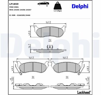 jeep Remblokkenset, schijfrem LP1859