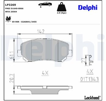 jeep Remblokkenset, schijfrem LP3269