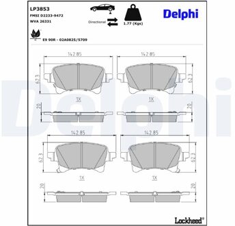 jeep Remblokkenset, schijfrem LP3853