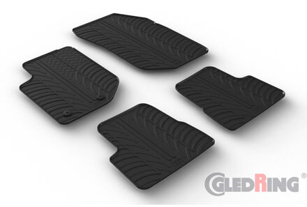 jeep Rubbermatten passend voor Jeep Avenger (J2) (benzine) 2023- (T profiel 4-delig + montageclips) GL0752