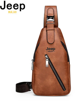 JEEPBULUO Brand Men's Large Capacity Chest Sling Bag Travel Hiking CrossBody Messenger bags Solid Men Leather Bag Casual Daypack