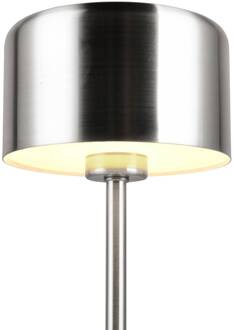 Jeff LED tafellamp, nikkelkleurig, hoogte 30 cm, metaal kleur mat nikkel