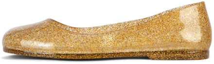 Jeffrey Campbell Gouden Glitter Vierkante Neus Platte Schoenen Jeffrey Campbell , Yellow , Dames - 41 Eu,38 Eu,39 Eu,37 Eu,40 EU